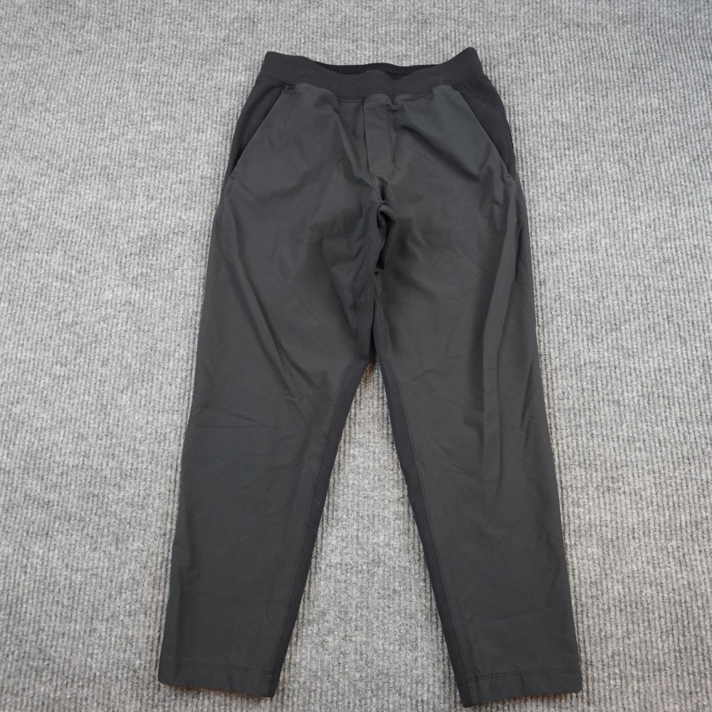 Lululemon Jogger Pants Mens Small Black Woven Elastic Waist Reflective Pockets